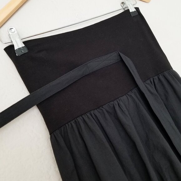 DRAGONFLY Fair Trade Wide Leg High Waist Tie Belt Palazzo Pant M Black Lagenlook - Picture 14 of 15